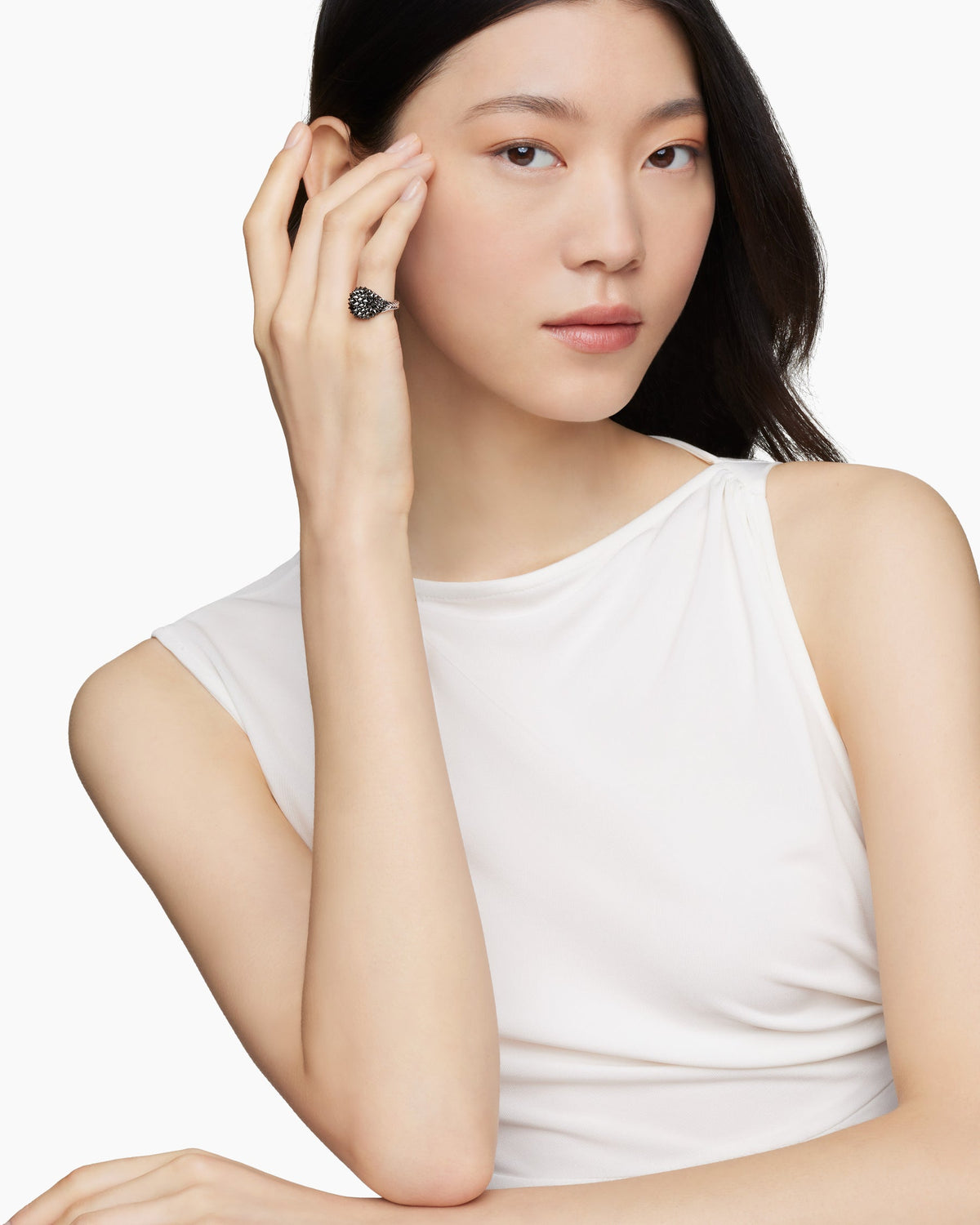 David Yurman Reverse Set Pavé Pinky Ring David Yurman Women’s