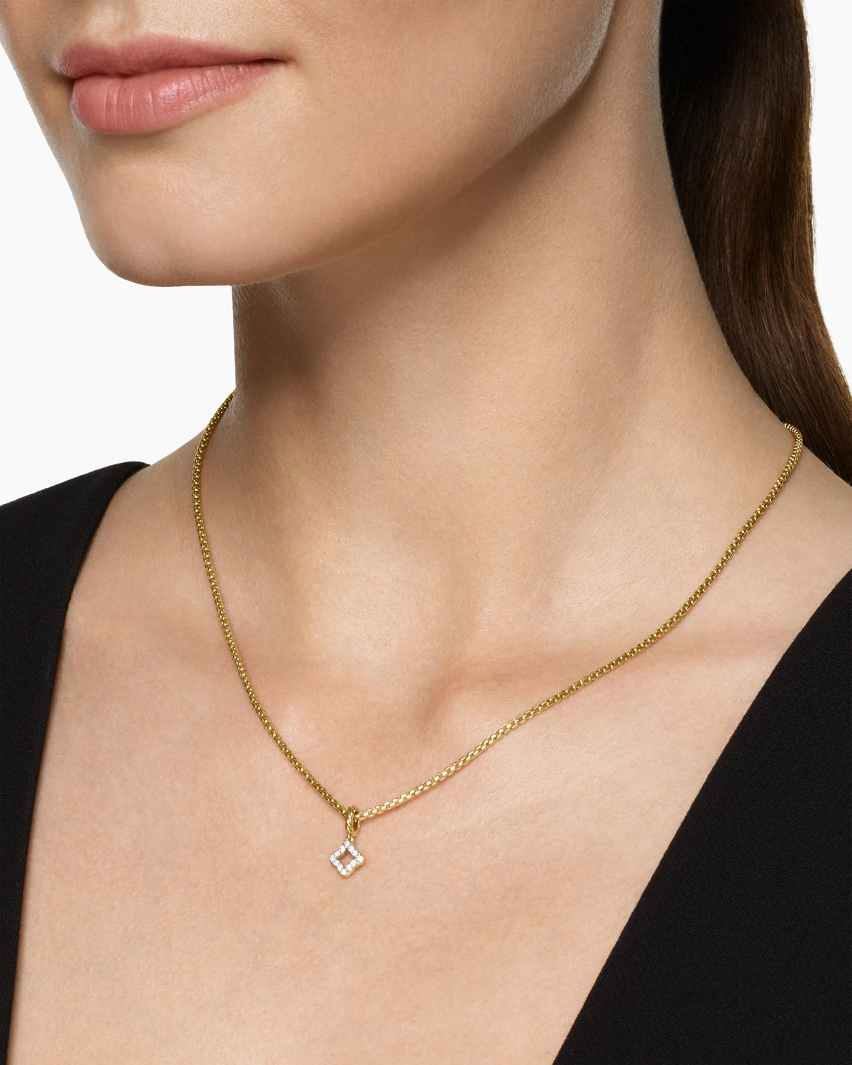 David Yurman Micro Pavé Quatrefoil Amulet David Yurman Women’s