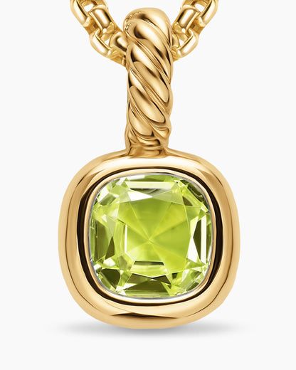 David Yurman Mini Cushion Cut Amulet in 18K Yellow Gold with Peridot, 5.5mm David Yurman Women’s