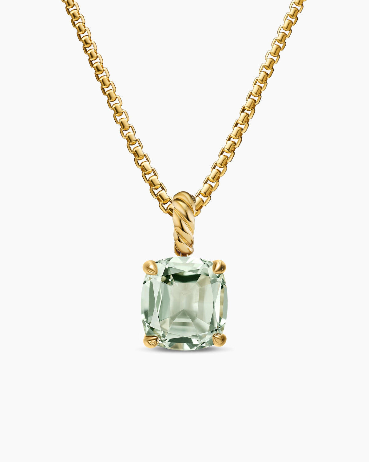 David Yurman Marbella Pendant in 18K Yellow Gold with Prasiolite, 12mm David Yurman Women’s