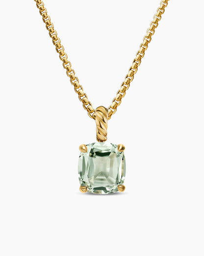 David Yurman Marbella Pendant in 18K Yellow Gold with Prasiolite, 12mm David Yurman Women’s