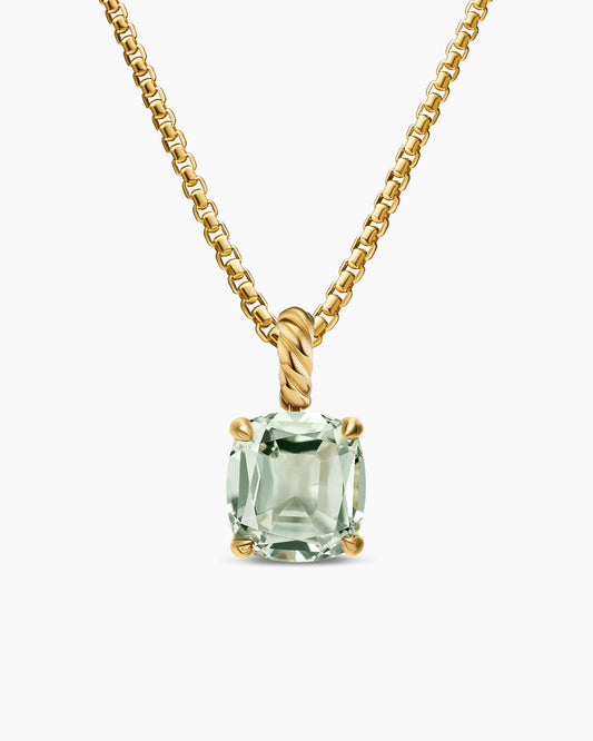 David Yurman Marbella Pendant in 18K Yellow Gold with Prasiolite, 12mm David Yurman Women’s