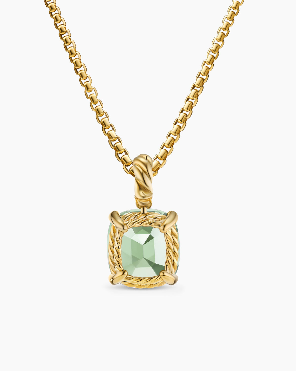 David Yurman Marbella Pendant in 18K Yellow Gold with Prasiolite, 12mm David Yurman Women’s