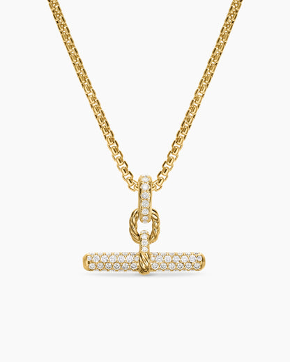 David Yurman DY Madison® Toggle Pendant in 18K Yellow Gold with Diamonds, 20.2mm David Yurman Women’s