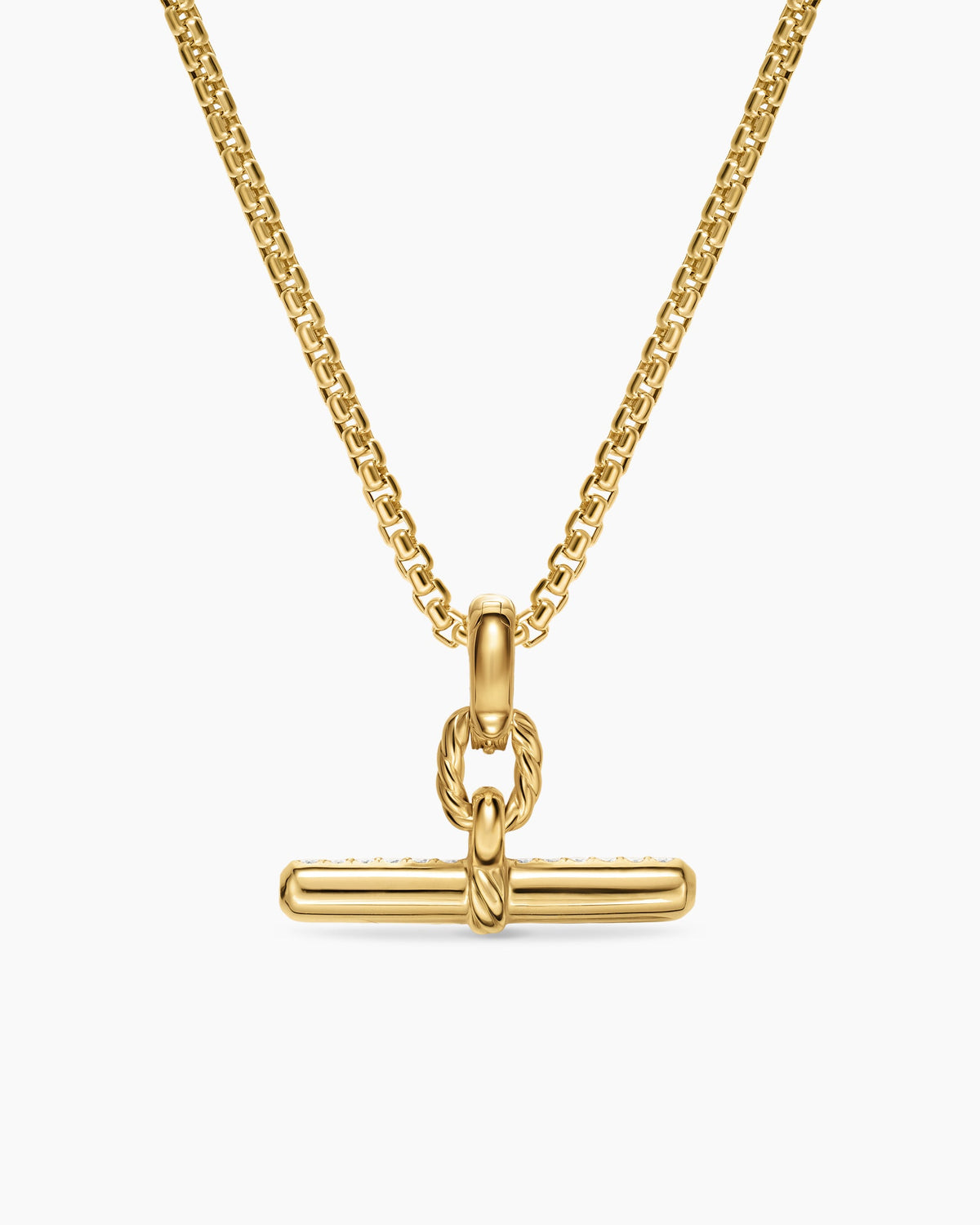 David Yurman DY Madison® Toggle Pendant in 18K Yellow Gold with Diamonds, 20.2mm David Yurman Women’s