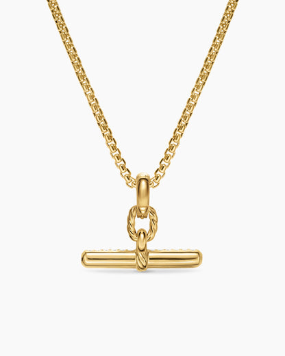 David Yurman DY Madison® Toggle Pendant in 18K Yellow Gold with Diamonds, 20.2mm David Yurman Women’s