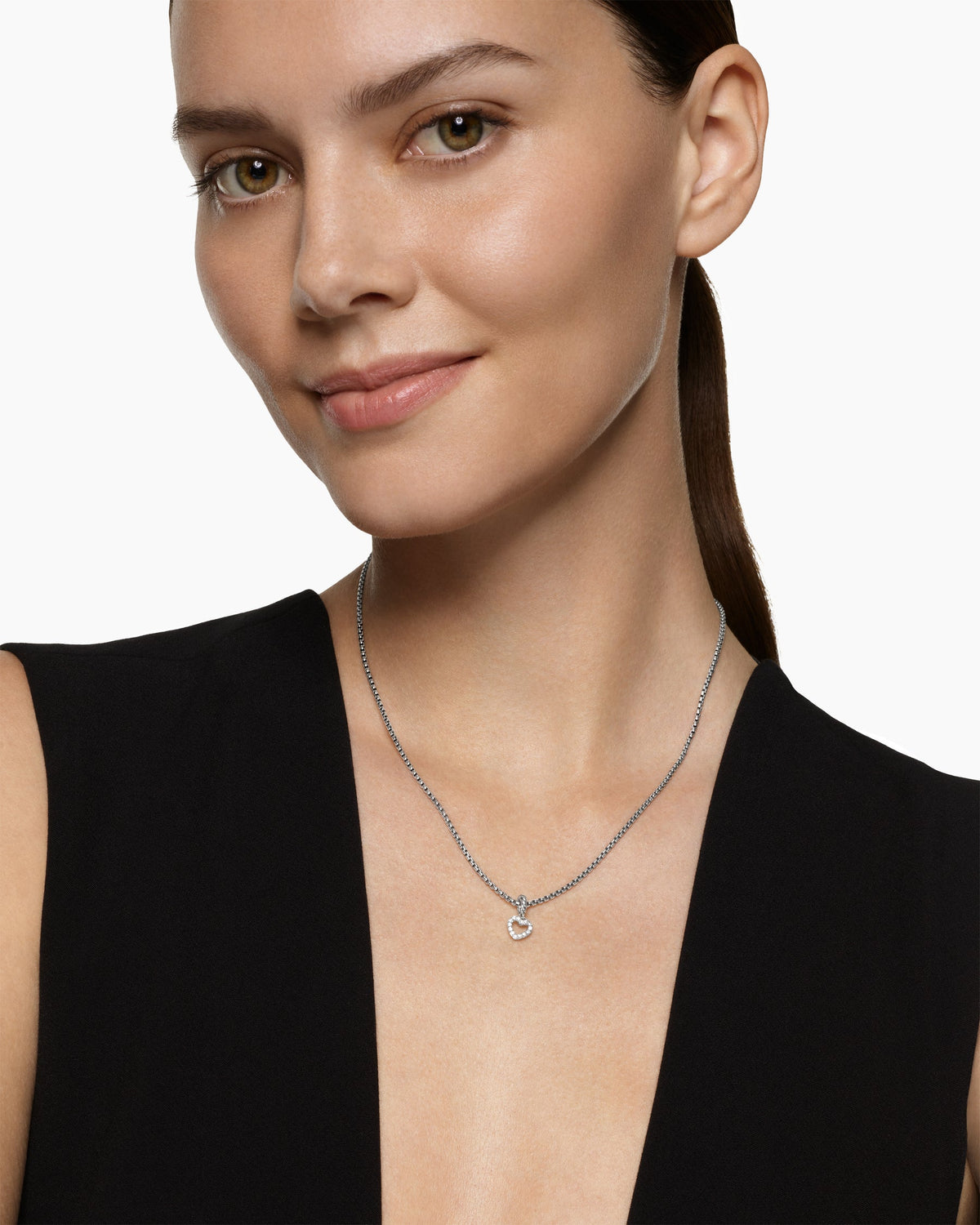 David Yurman Micro Pavé Open Heart Amulet David Yurman Women’s