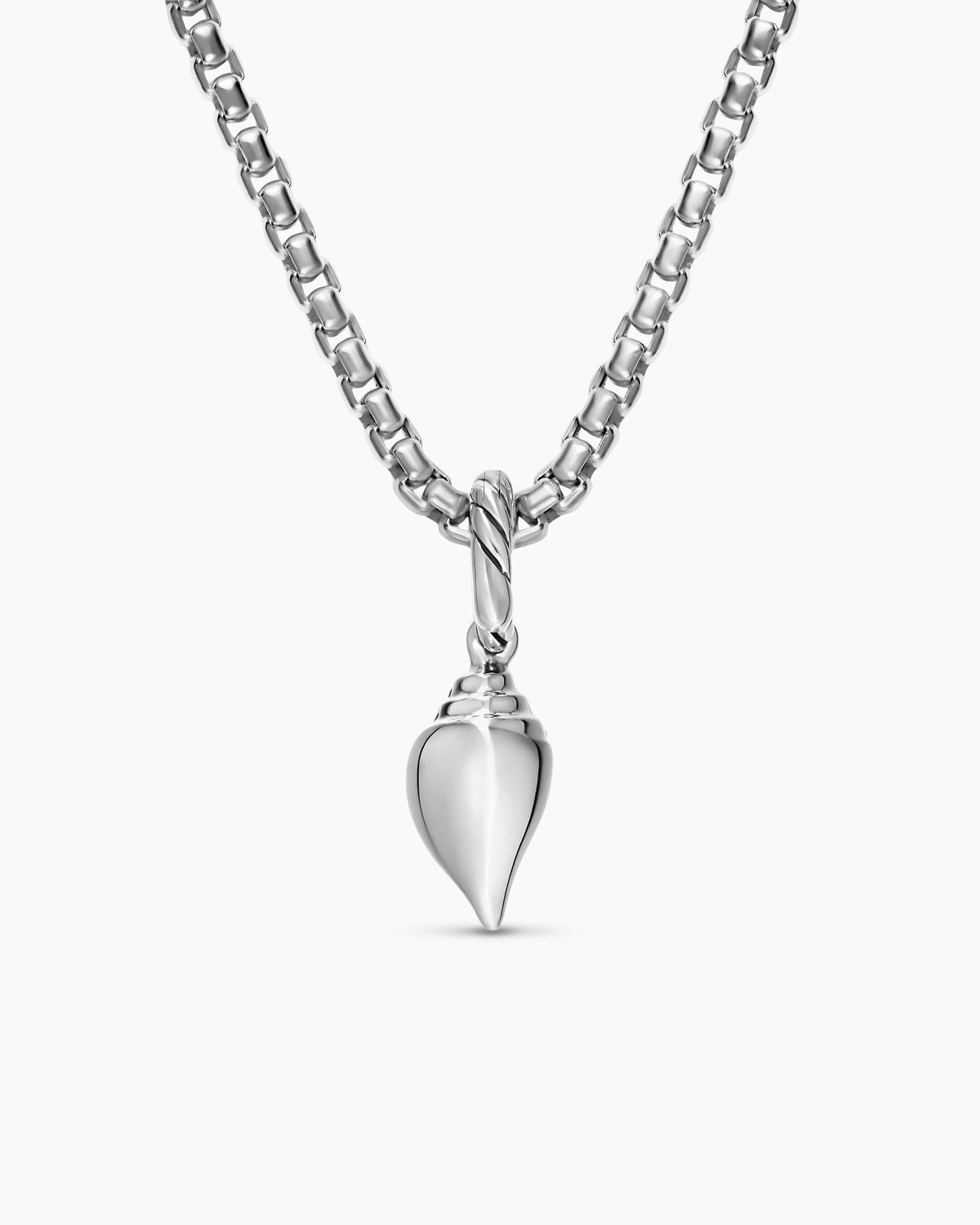 David Yurman Petite Pavé Shell Amulet in Sterling Silver with Diamonds, 15mm David Yurman Women’s
