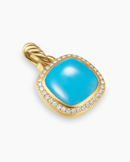 David Yurman Albion® Pendant in 18K Yellow Gold with Turquoise and Diamonds, 11mm David Yurman Women’s