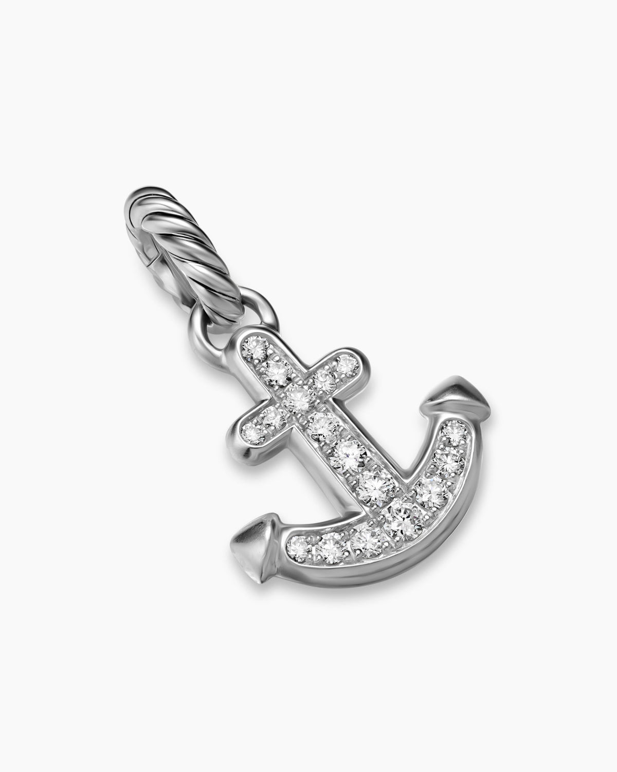 David Yurman Anchor Amulet in Sterling Silver with Diamonds, 14.2mm David Yurman Women’s
