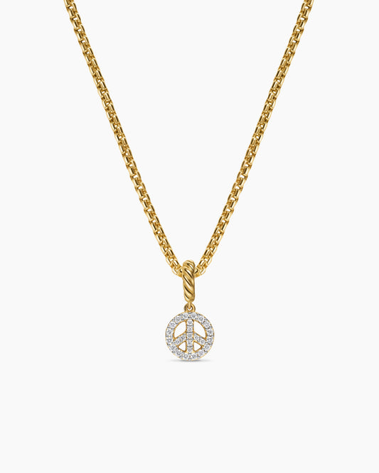 David Yurman Micro Pavé Peace Sign Amulet David Yurman Women’s