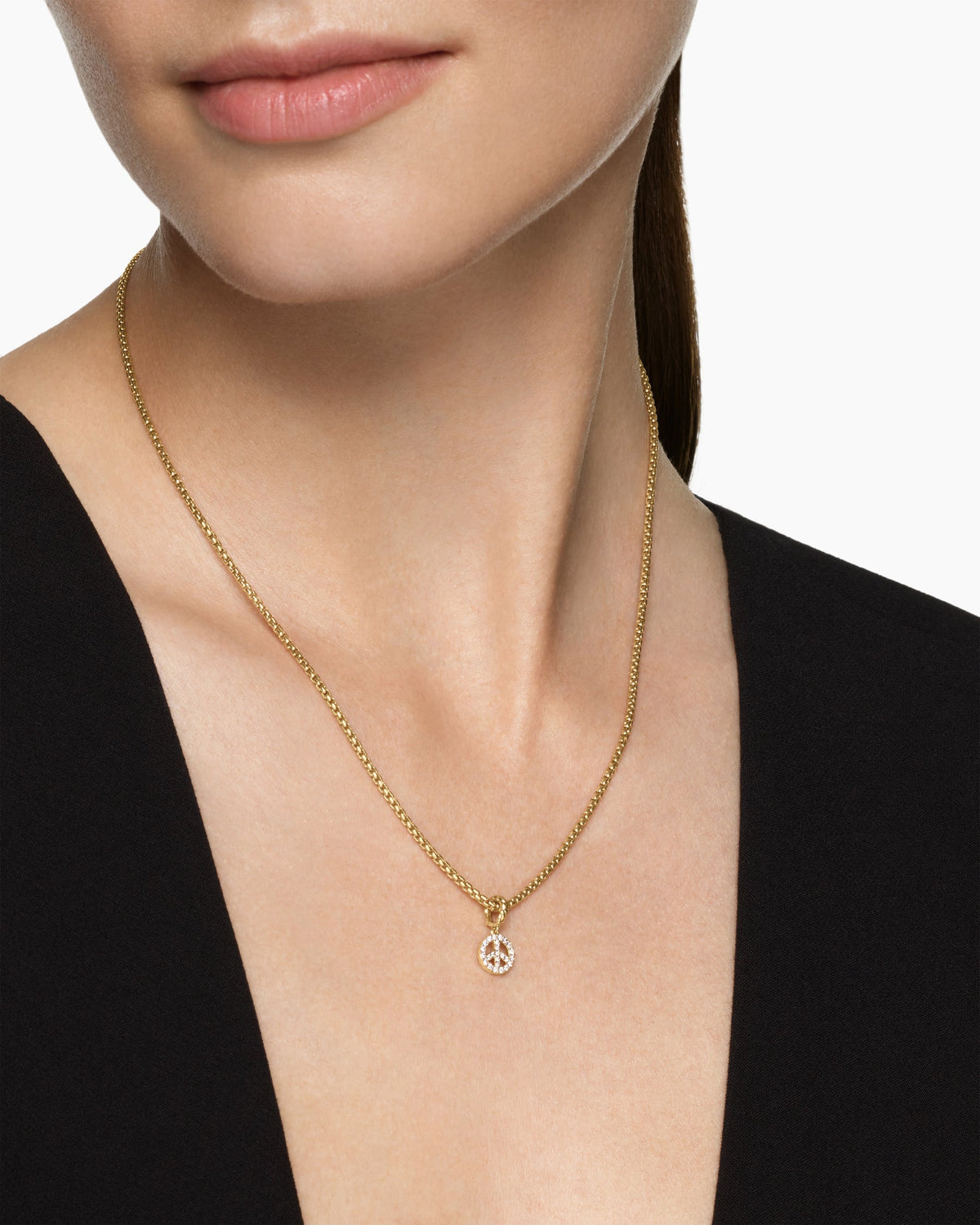 David Yurman Micro Pavé Peace Sign Amulet David Yurman Women’s