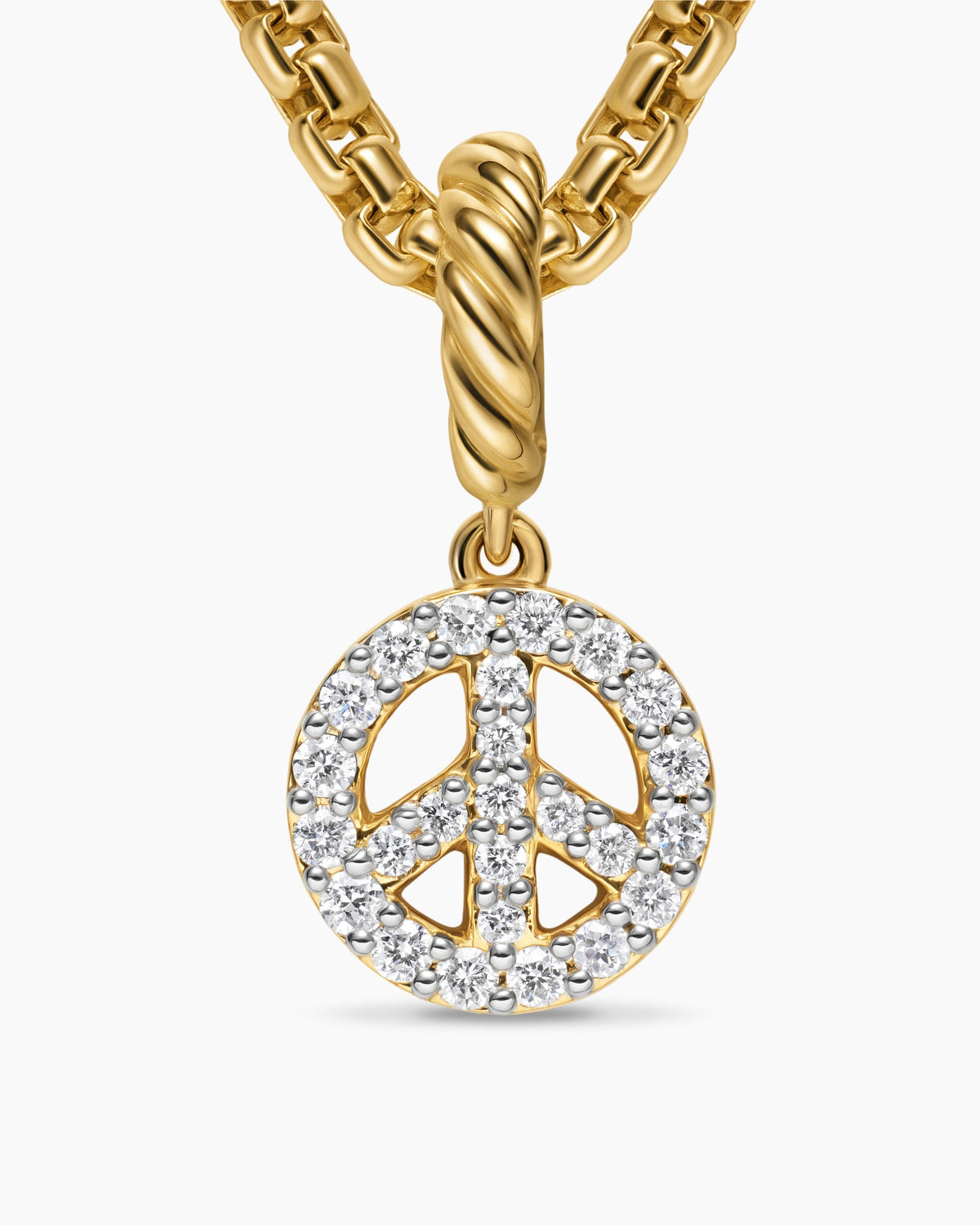David Yurman Micro Pavé Peace Sign Amulet David Yurman Women’s