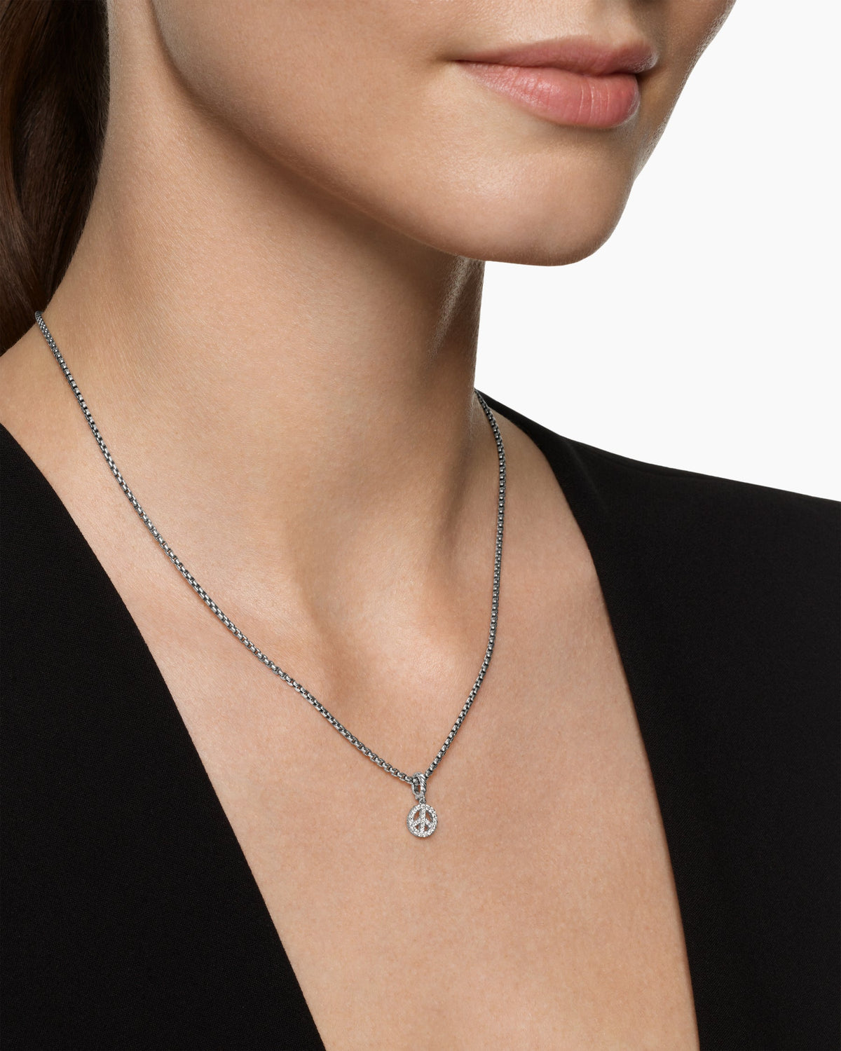 David Yurman Micro Pavé Peace Sign Amulet David Yurman Women’s