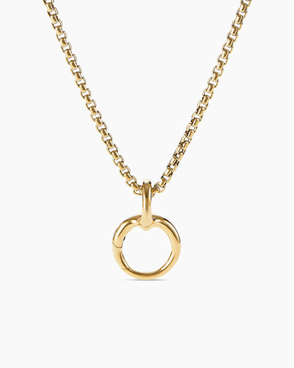 David Yurman Smooth Amulet Holder in 18K Yellow Gold, 16mm David Yurman Women’s