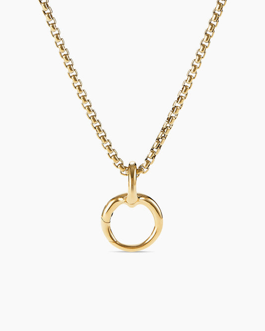 David Yurman Smooth Amulet Holder in 18K Yellow Gold, 16mm David Yurman Women’s
