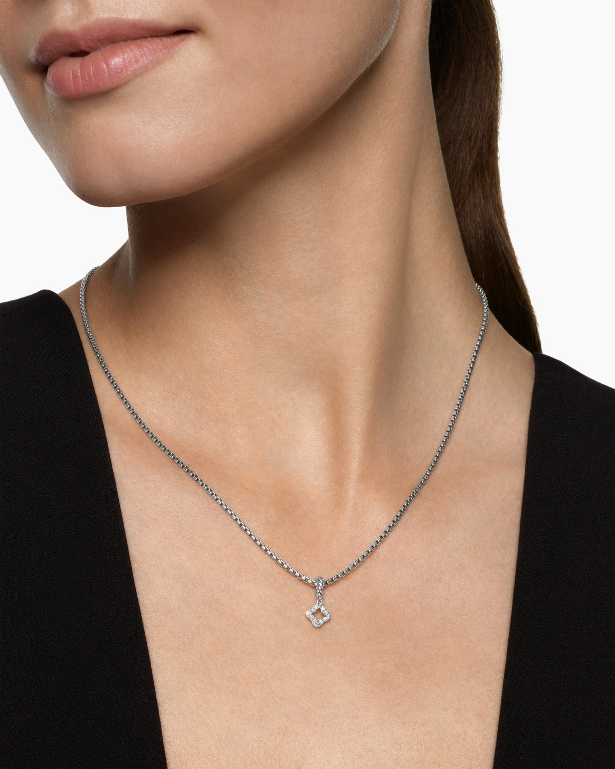 David Yurman Micro Pavé Quatrefoil Amulet David Yurman Women’s