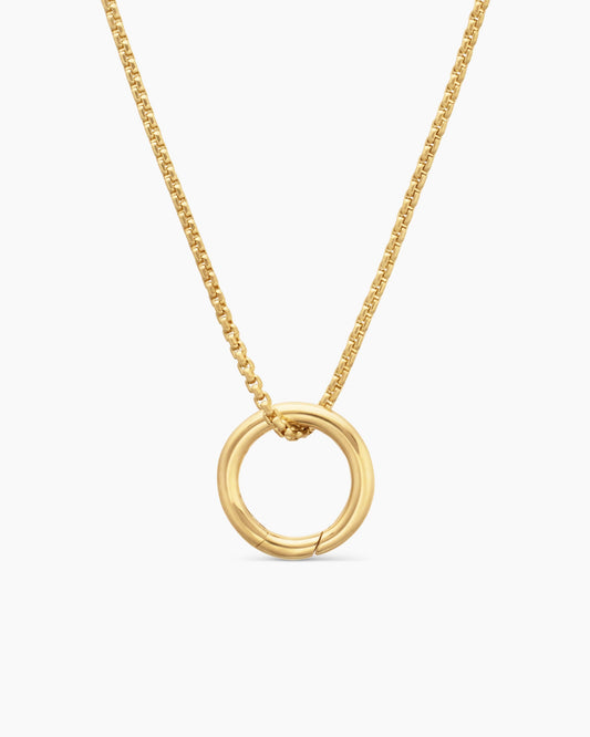 David Yurman Smooth Amulet Holder in 18K Yellow Gold, 12.3mm David Yurman Women’s