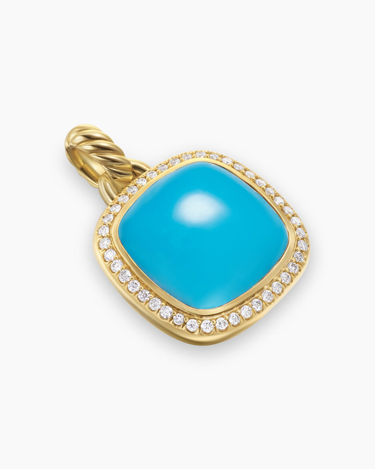 David Yurman Albion® Pendant in 18K Yellow Gold with Turquoise and Diamonds, 15mm David Yurman Women’s