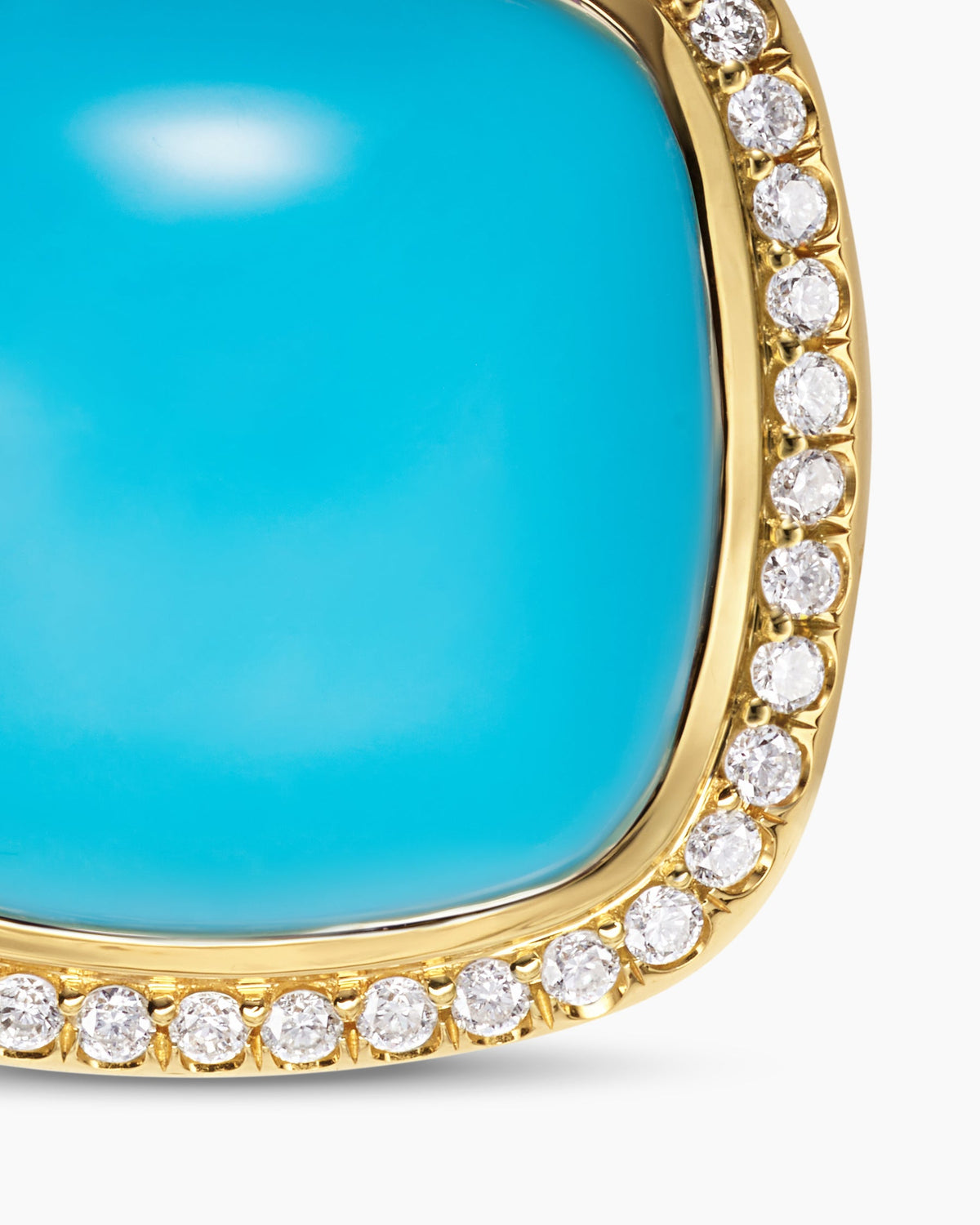 David Yurman Albion® Pendant in 18K Yellow Gold with Turquoise and Diamonds, 15mm David Yurman Women’s