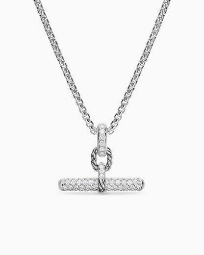 David Yurman DY Madison® Toggle Pendant in Sterling Silver with Diamonds, 20.2mm David Yurman Women’s