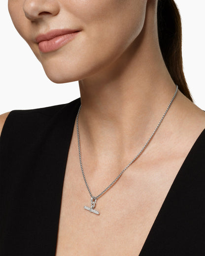 David Yurman DY Madison® Toggle Pendant in Sterling Silver with Diamonds, 20.2mm David Yurman Women’s