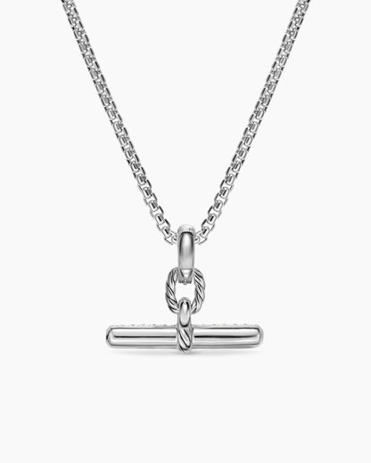 David Yurman DY Madison® Toggle Pendant in Sterling Silver with Diamonds, 20.2mm David Yurman Women’s