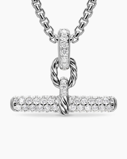 David Yurman DY Madison® Toggle Pendant in Sterling Silver with Diamonds, 20.2mm David Yurman Women’s