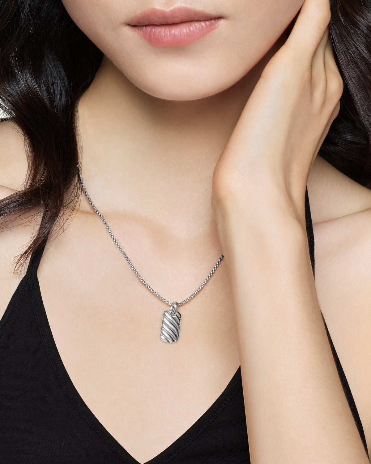 David Yurman Petite Sculpted Cable Tag David Yurman Women’s