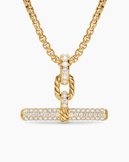 David Yurman DY Madison® Toggle Pendant in 18K Yellow Gold with Diamonds, 29mm David Yurman Women’s