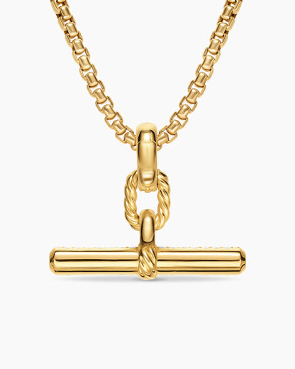 David Yurman DY Madison® Toggle Pendant in 18K Yellow Gold with Diamonds, 29mm David Yurman Women’s