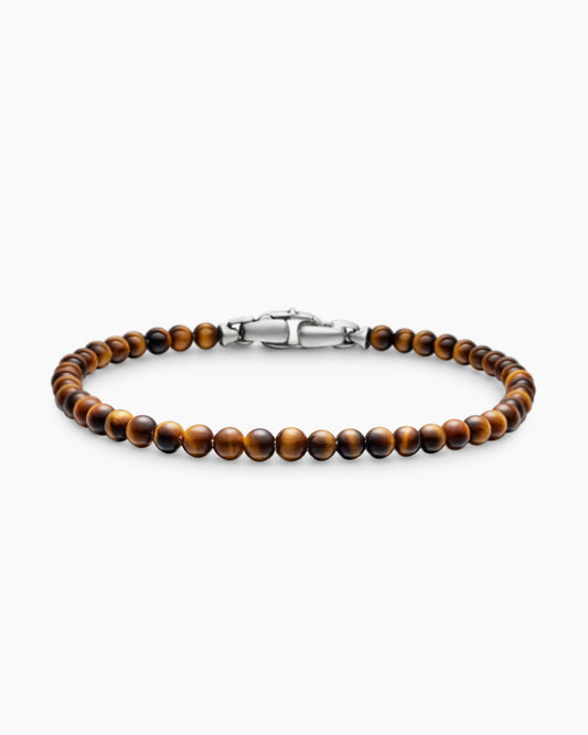 David Yurman Mens Spiritual Beads Bracelet in Sterling Silver, 4mm David Yurman Men’s