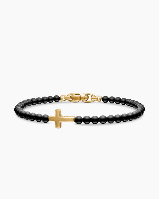 David Yurman Spiritual Beads Cross Station Bracelet David Yurman Men’s