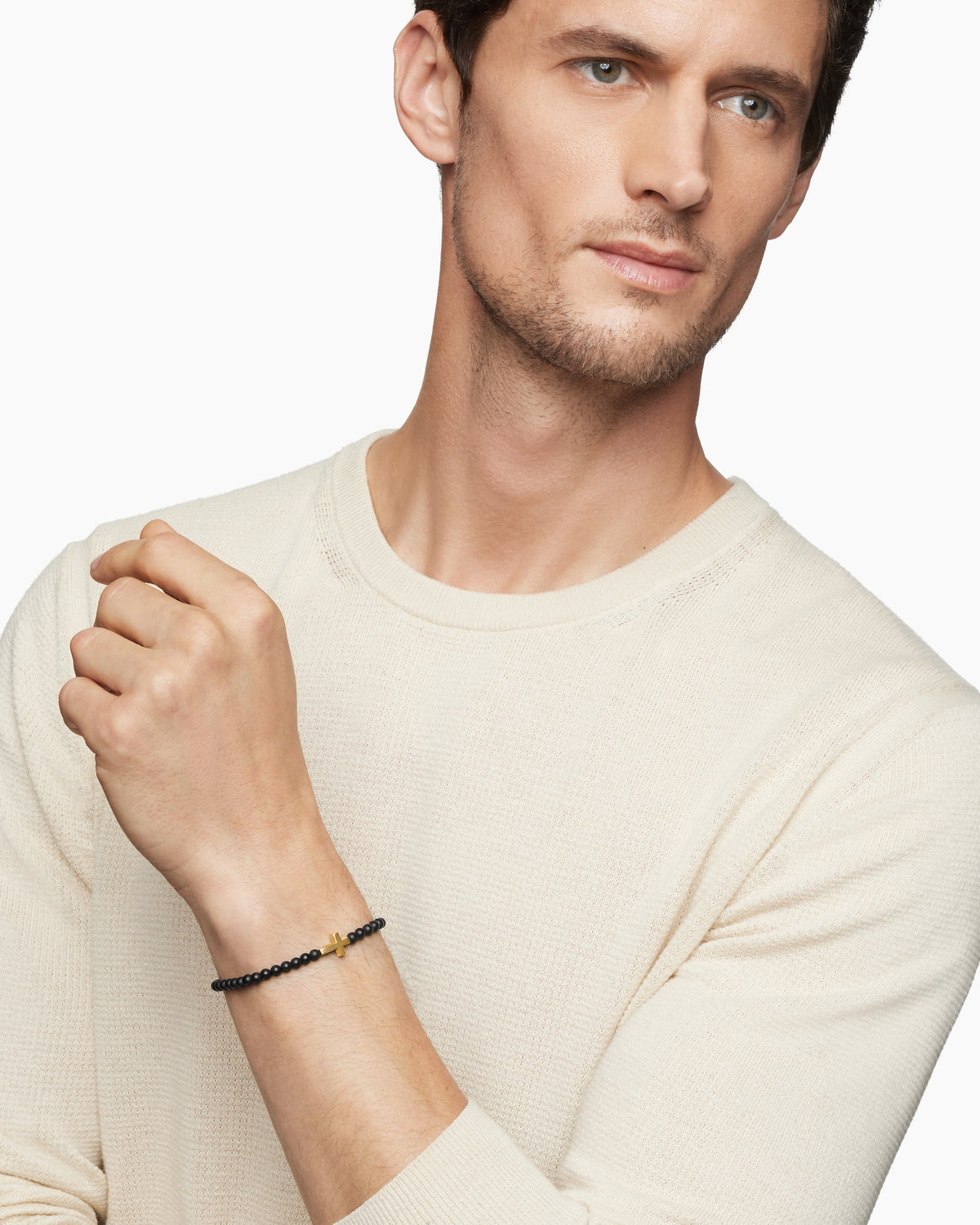 David Yurman Spiritual Beads Cross Station Bracelet David Yurman Men’s