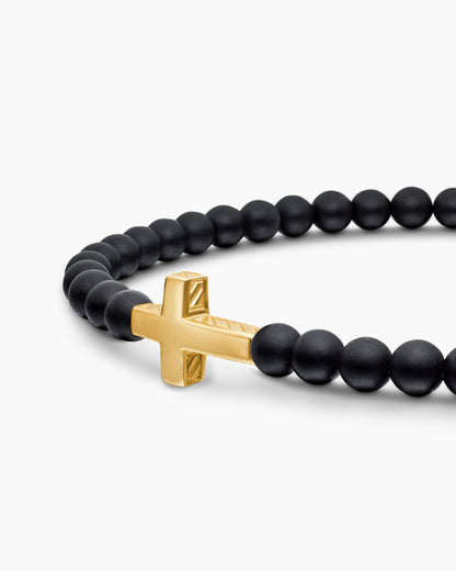 David Yurman Spiritual Beads Cross Station Bracelet David Yurman Men’s