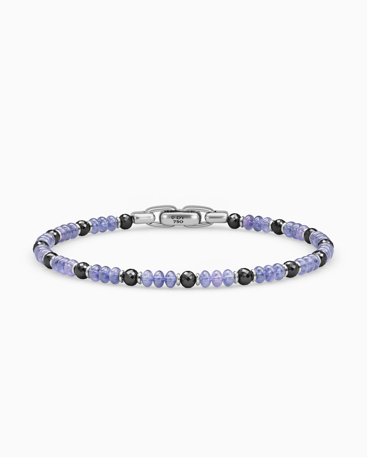 David Yurman Mens Spiritual Beads Bracelet in 18K White Gold, 4mm David Yurman Men’s
