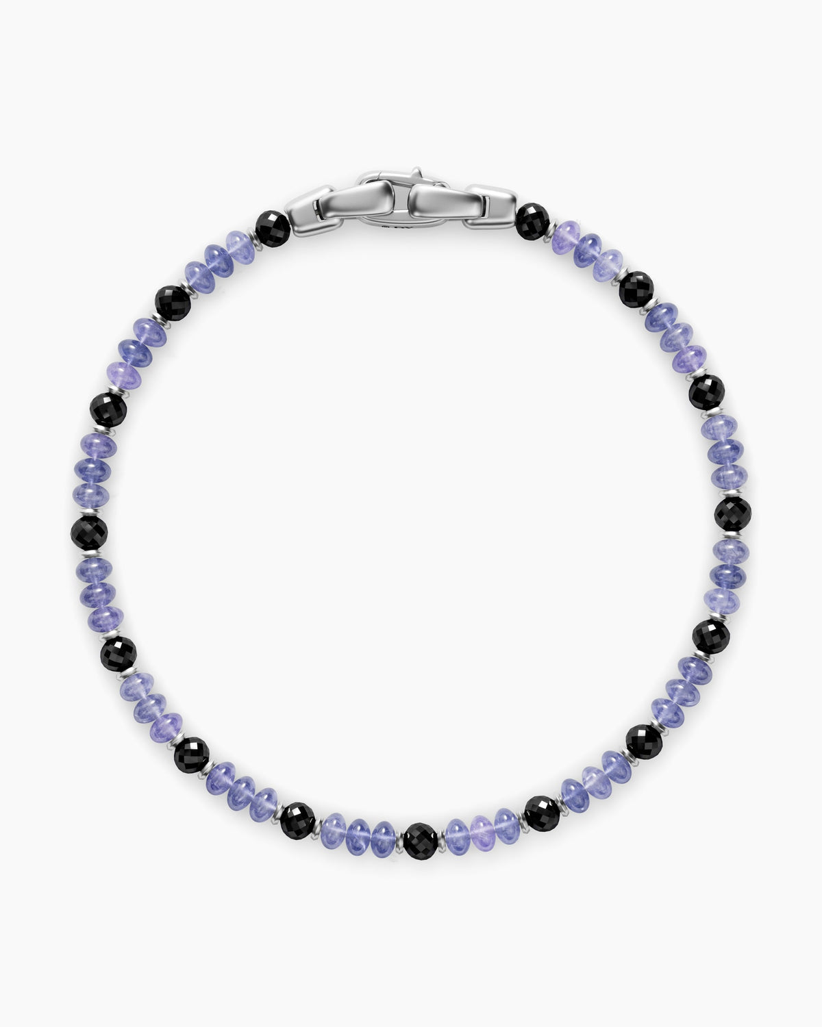 David Yurman Mens Spiritual Beads Bracelet in 18K White Gold, 4mm David Yurman Men’s