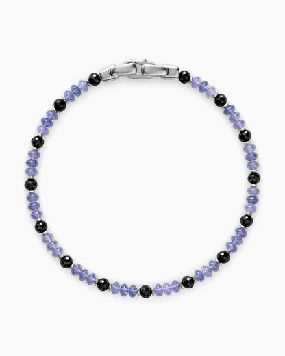 David Yurman Mens Spiritual Beads Bracelet in 18K White Gold, 4mm David Yurman Men’s