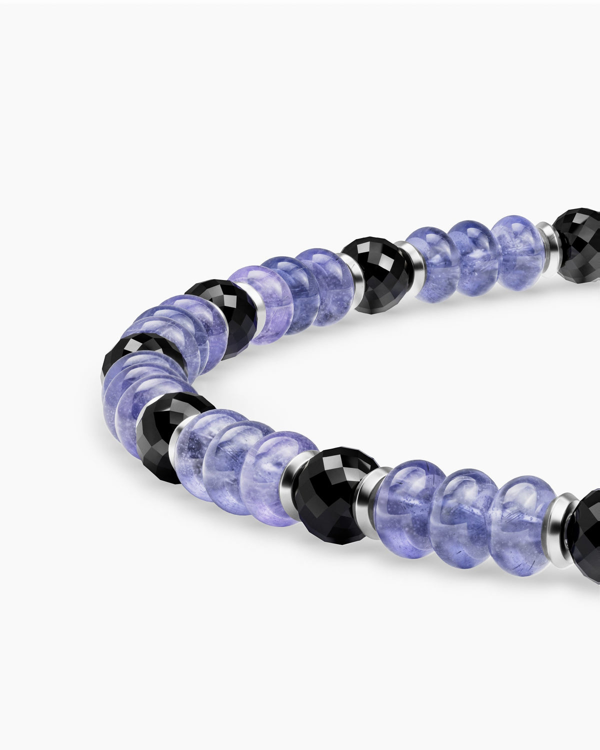 David Yurman Mens Spiritual Beads Bracelet in 18K White Gold, 4mm David Yurman Men’s