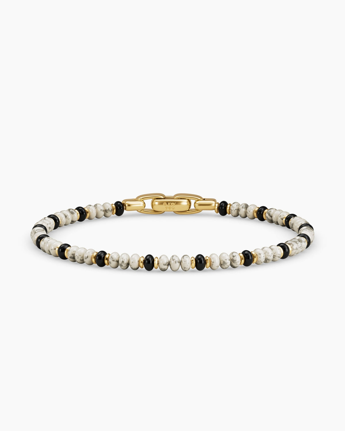 David Yurman Mens Spiritual Beads Bracelet in 18K Yellow Gold, 4mm David Yurman Men’s