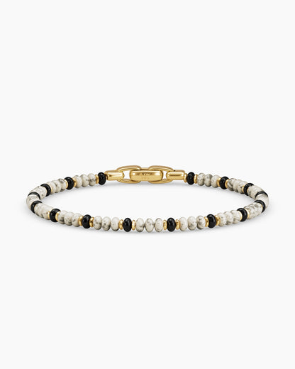 David Yurman Mens Spiritual Beads Bracelet in 18K Yellow Gold, 4mm David Yurman Men’s
