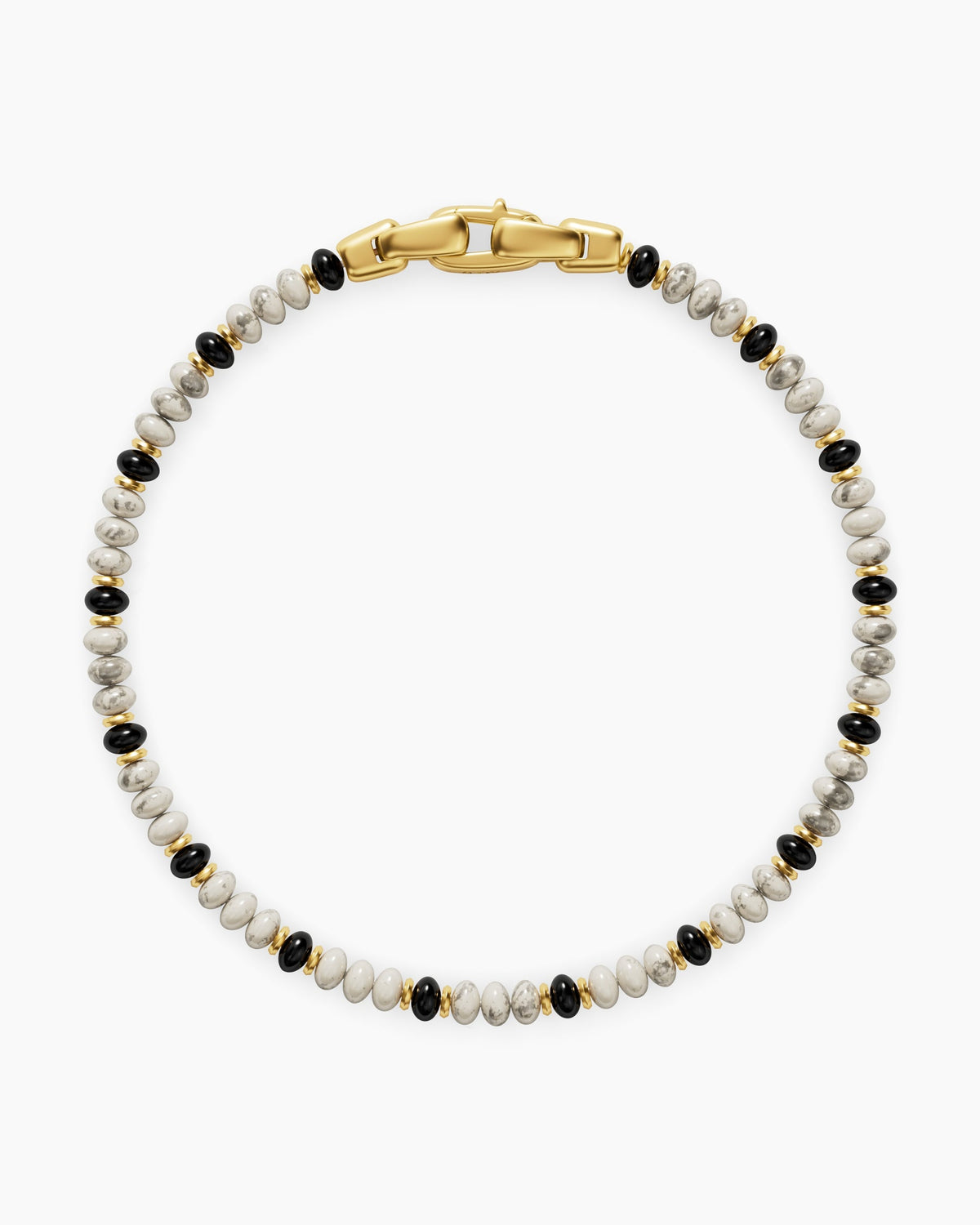 David Yurman Mens Spiritual Beads Bracelet in 18K Yellow Gold, 4mm David Yurman Men’s