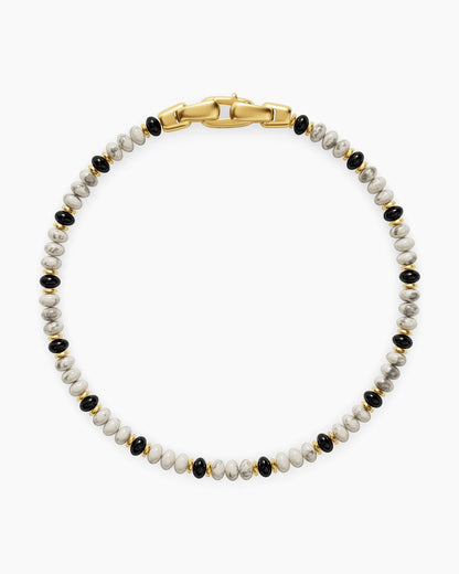David Yurman Mens Spiritual Beads Bracelet in 18K Yellow Gold, 4mm David Yurman Men’s