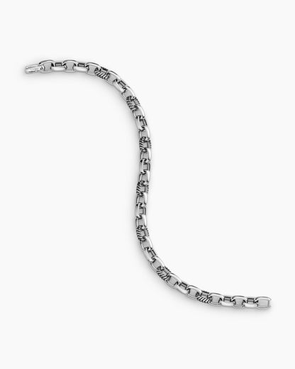 David Yurman Mens Chevron Oval Link Bracelet in Sterling Silver, 7mm David Yurman Men’s