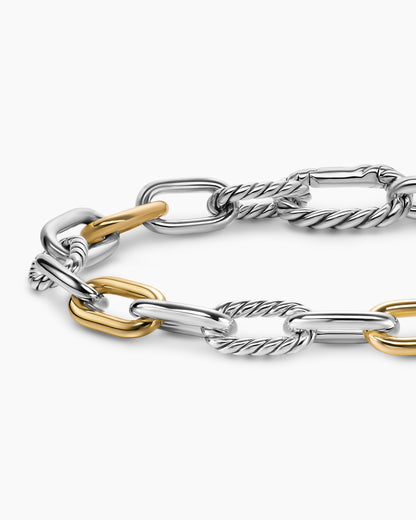 David Yurman Mens DY Madison Chain Bracelet in Sterling Silver with 18K Yellow Gold, 8.5mm David Yurman Men’s