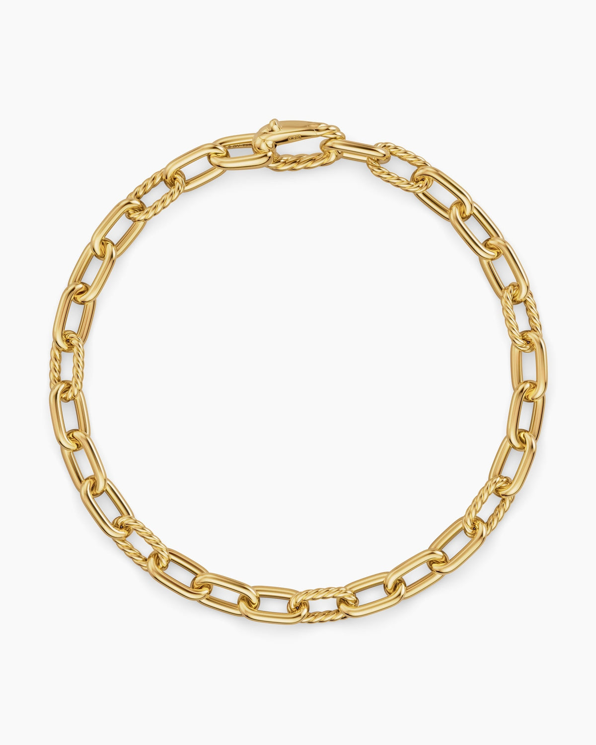David Yurman Mens DY Madison Chain Bracelet in 18K Yellow Gold, 6mm David Yurman Men’s