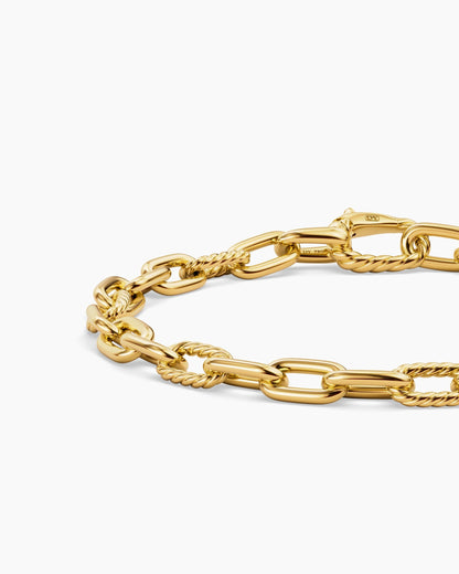 David Yurman Mens DY Madison Chain Bracelet in 18K Yellow Gold, 6mm David Yurman Men’s