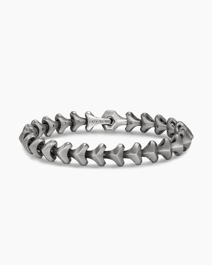 David Yurman Mens Armory Link Bracelet in Anthracite Titanium with Sterling Silver, 9.5mm David Yurman Men’s