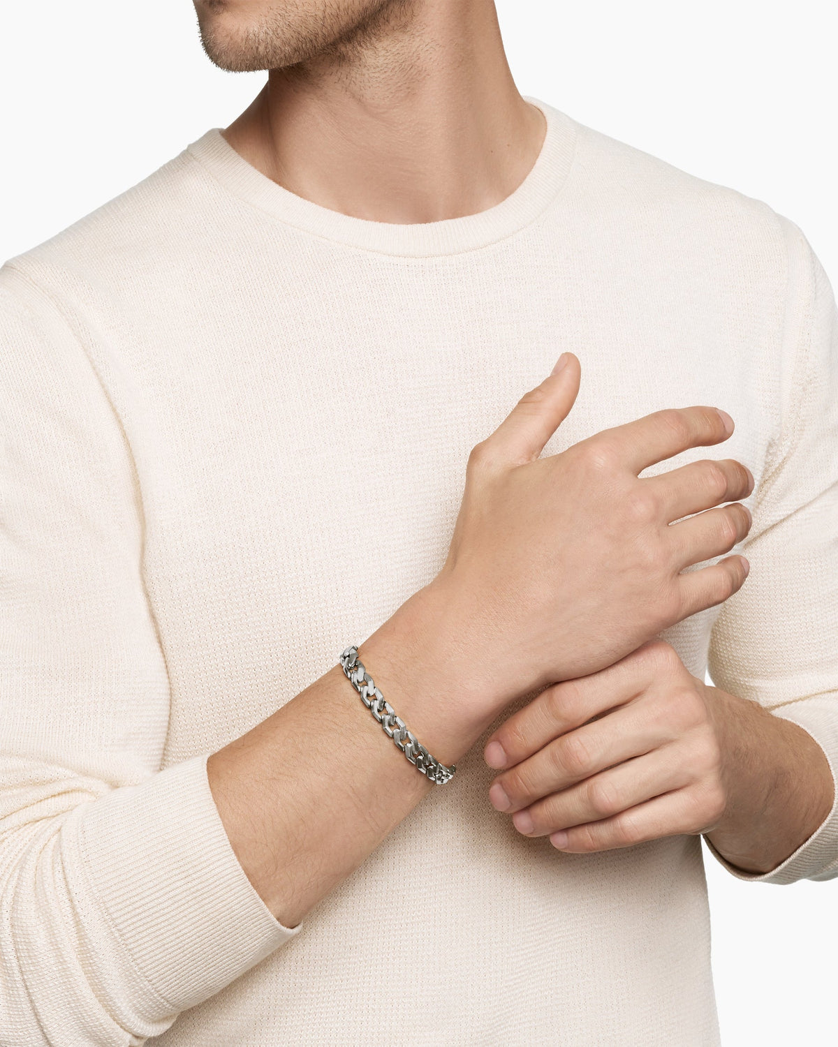 David Yurman Curb Chain Angular Link Bracelet David Yurman Men’s