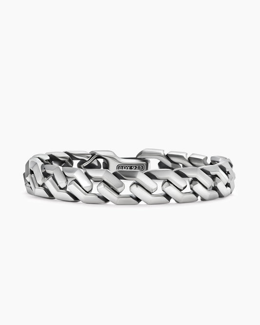 David Yurman Men's Curb Chain Angular Link Bracelet in Sterling Silver, 11mm David Yurman Men’s